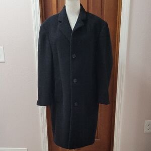 Men's Black Wool Coat